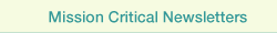 Mission Critical Newsletters